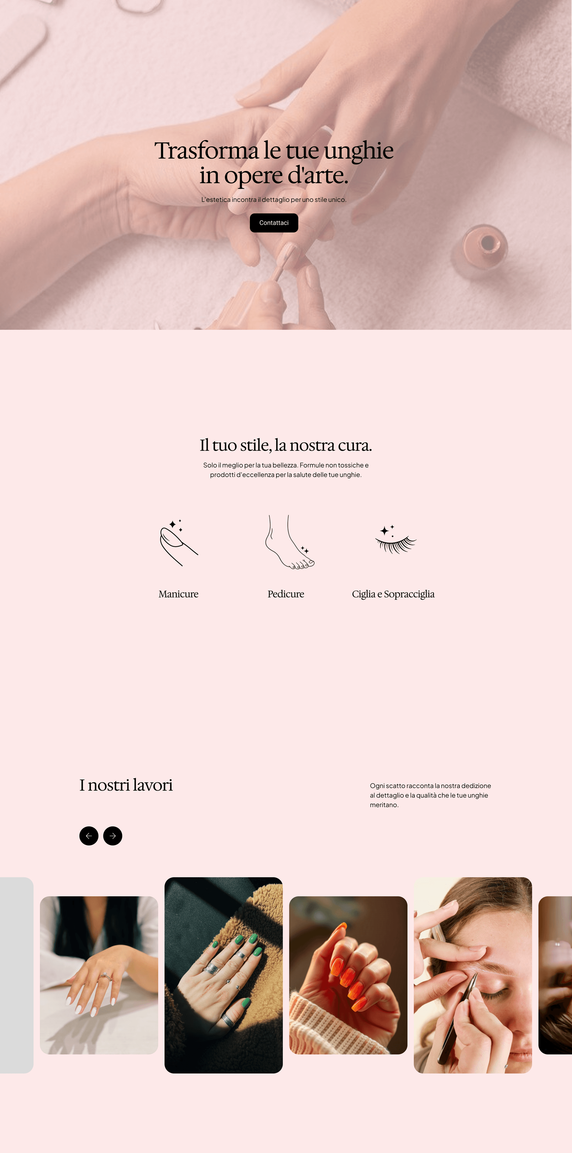 Ramona Nails website desktop view